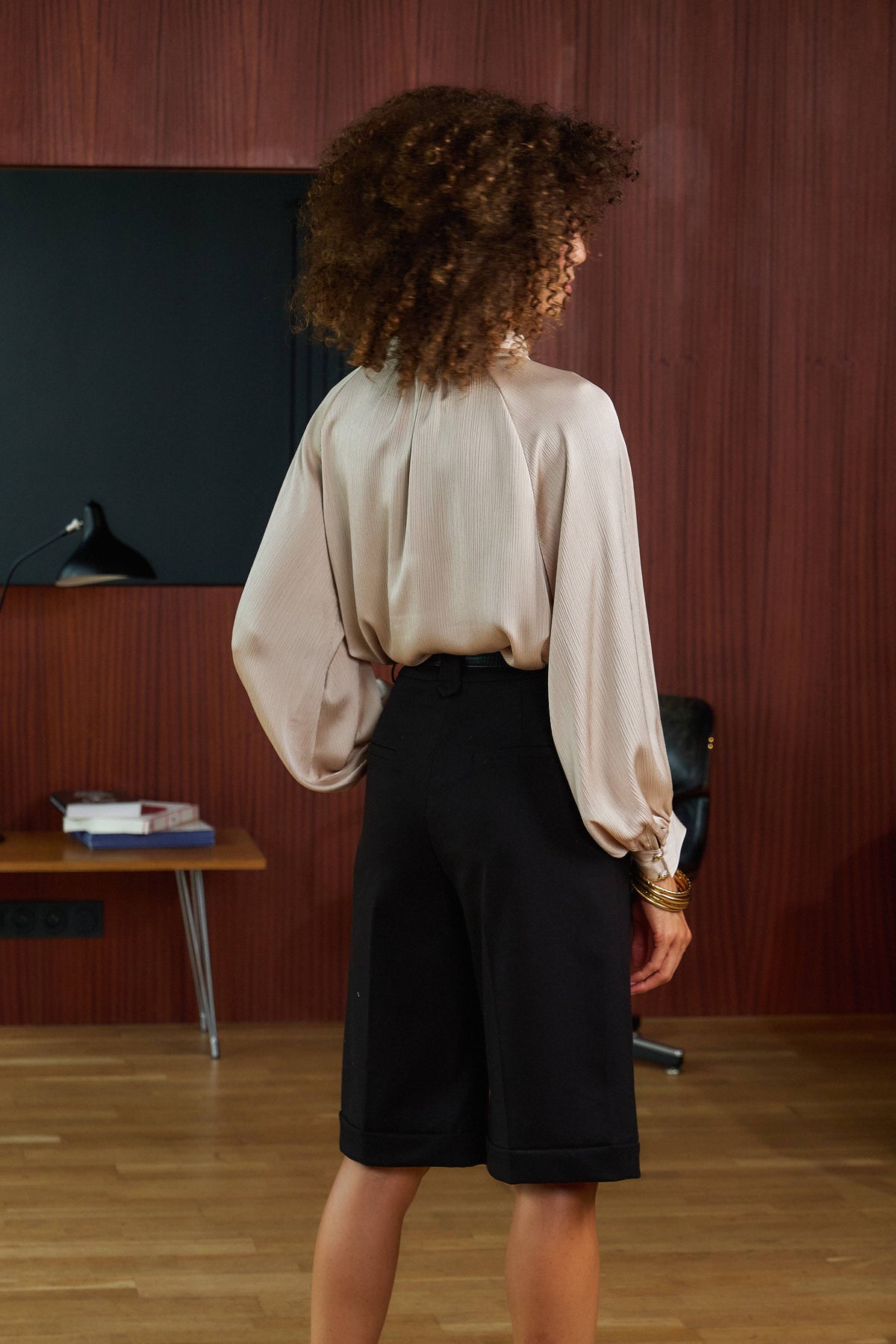 Black Tailored Bermuda Shorts — PC128