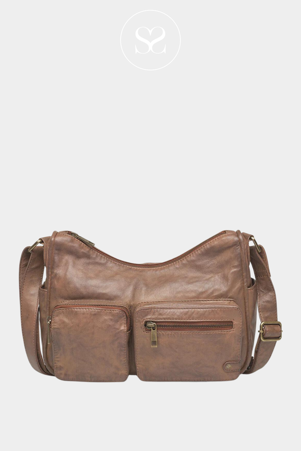 Tan purse crossbody sale