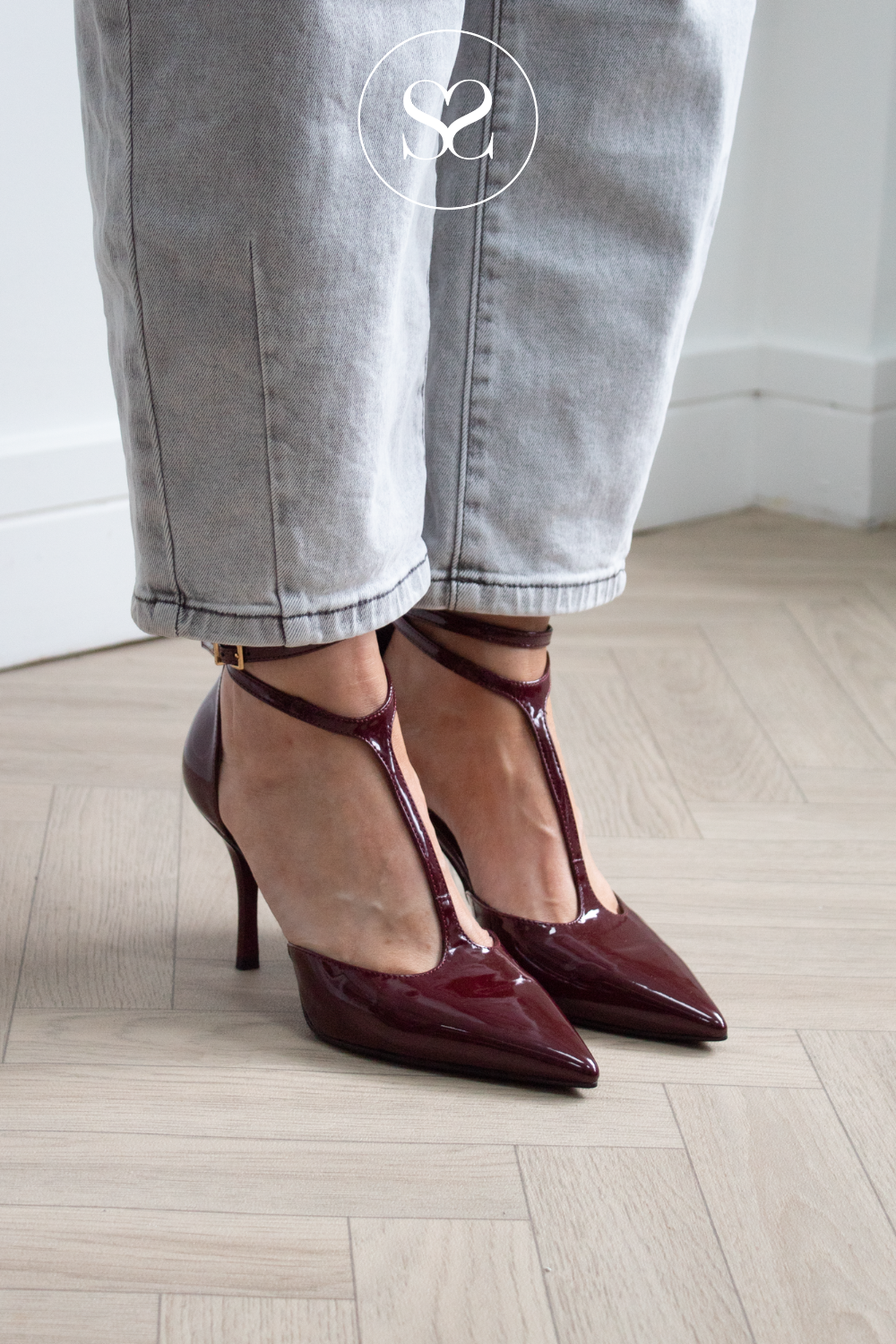 Tamaris Wine Patent Leather Heels 1-22461-47