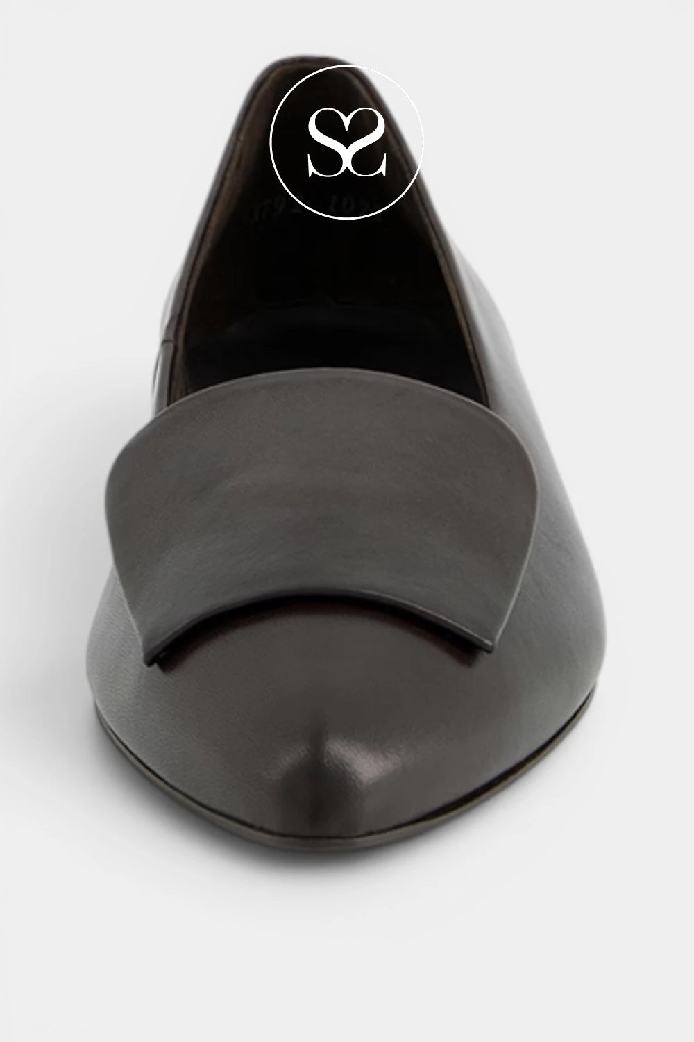 Pointed-toe slip-on shoe designed with a refined, elongated front for a smart tailored look in Ireland