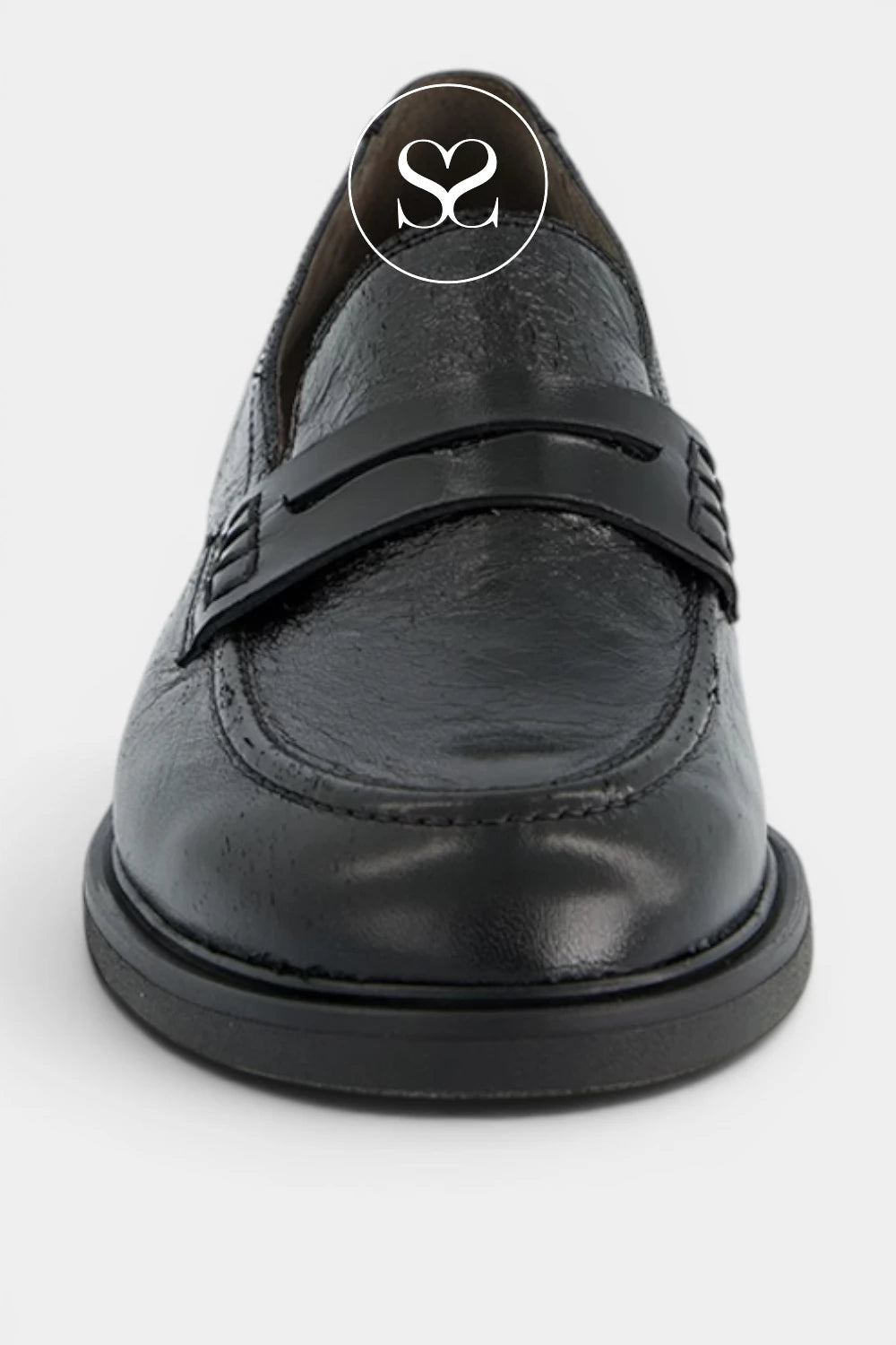 Paul Green Penny loafer design featuring a structured strap across the front for a timeless tailored look for Women in Ireland