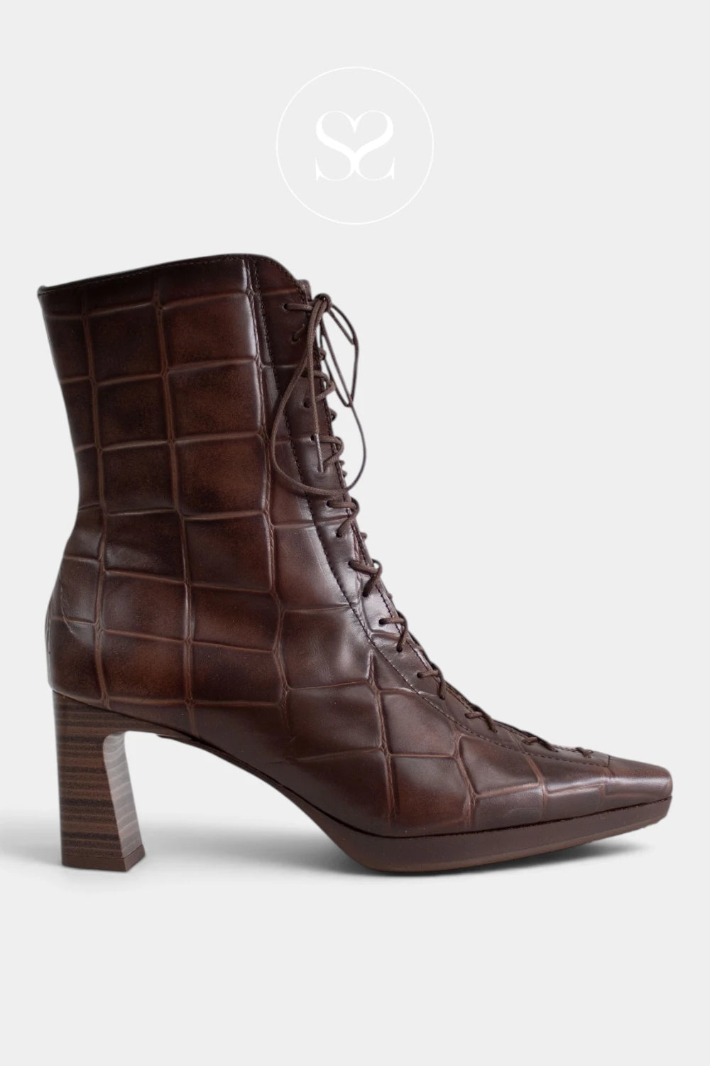 Hispanitas Brown Lace Up Ankle Boots HI265227