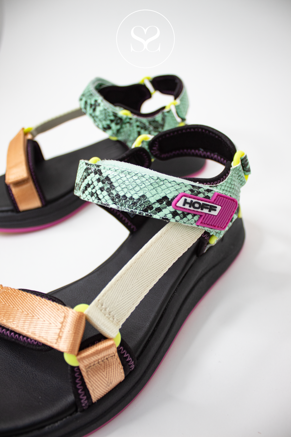 Black Walking sandals for Women from Spanish brand Hoff