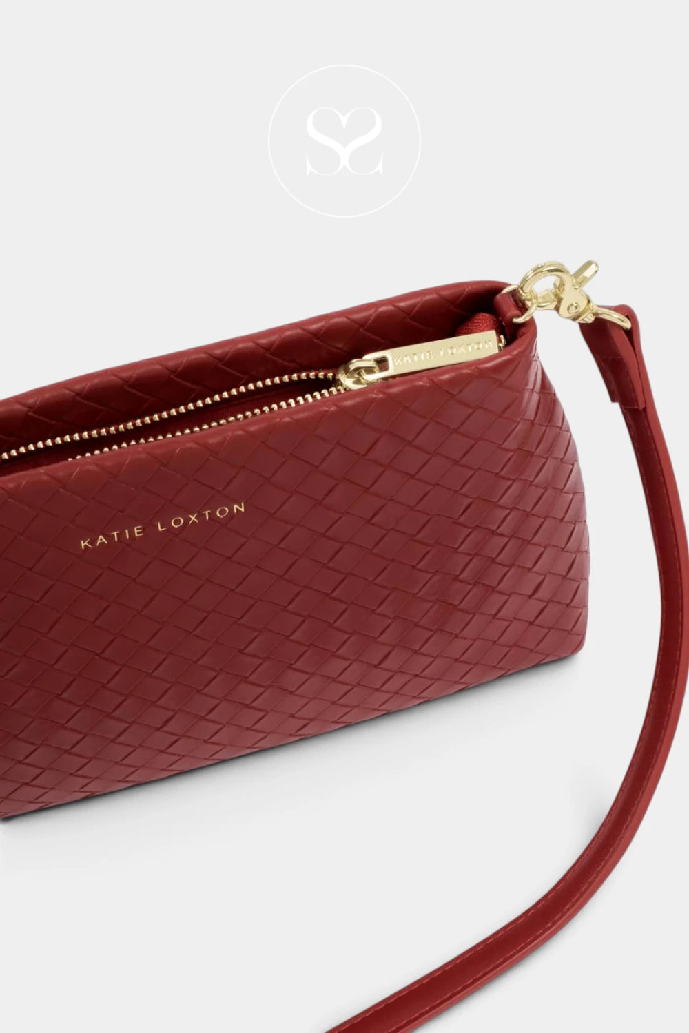 Katie Loxton Red Woven Small Shoulderbag - Nova