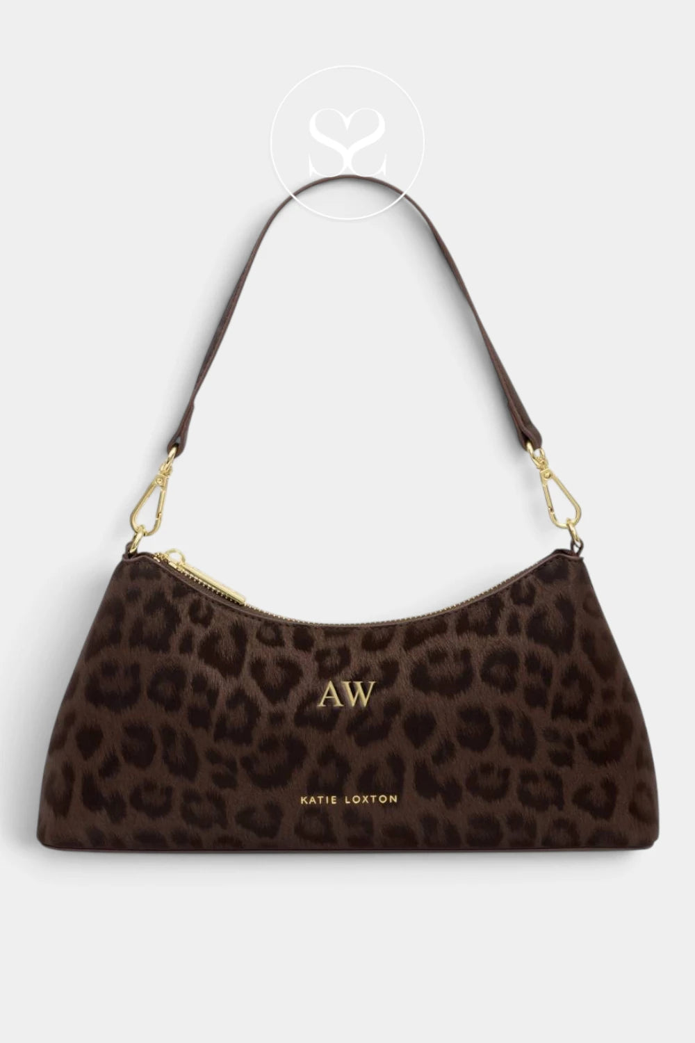 Katie Loxton Chocolate Leopard Small Shoulderbag - Miley for Women _ Ireland