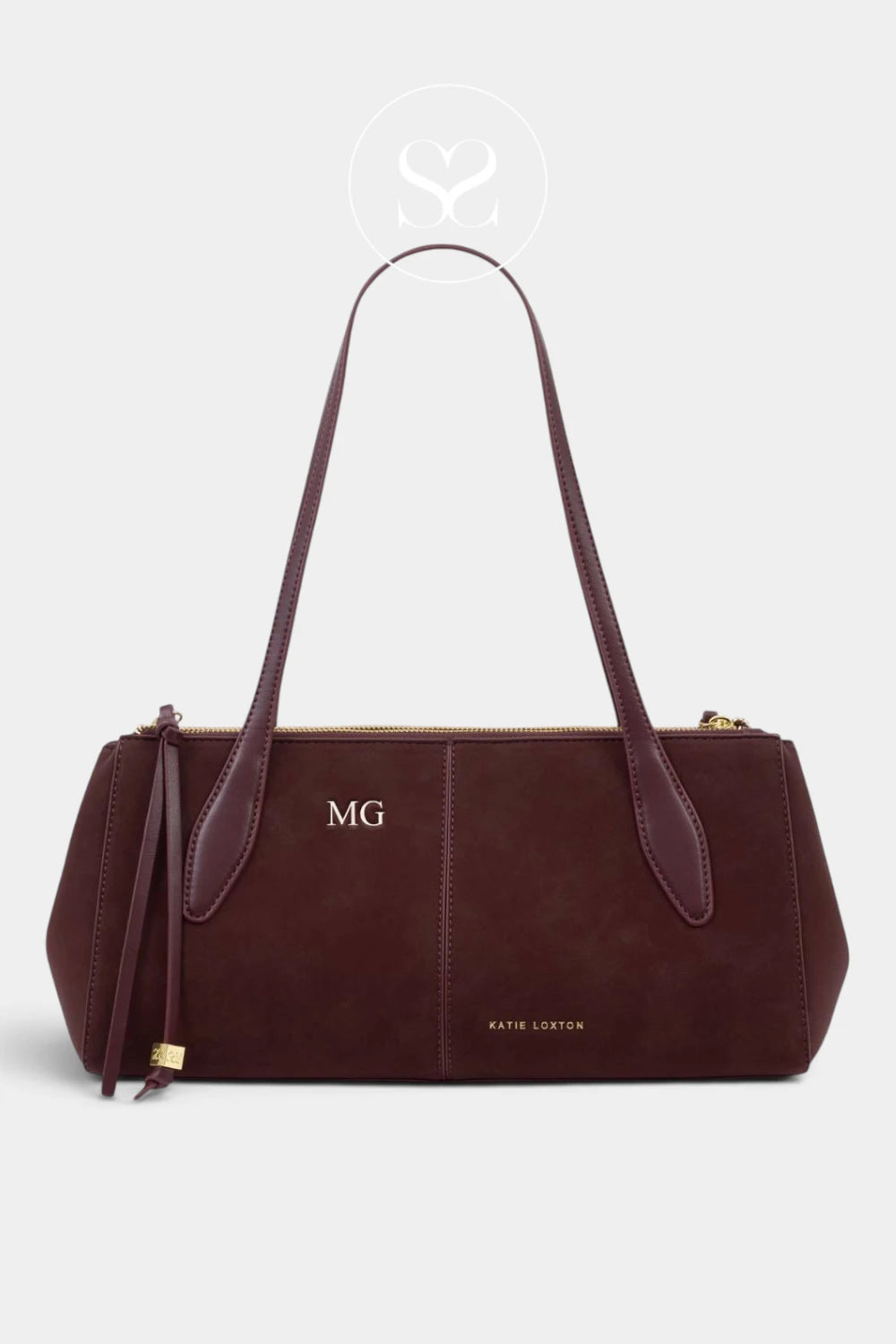 Katie Loxton Wine Suedette Shoulderbag - Hattie for Women - Ireland