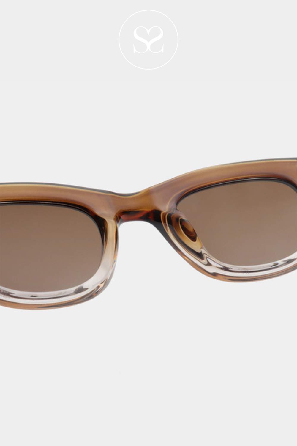 A.KJAERBEDE LANE SMOKE CHAMPAGNE SUNGLASSES