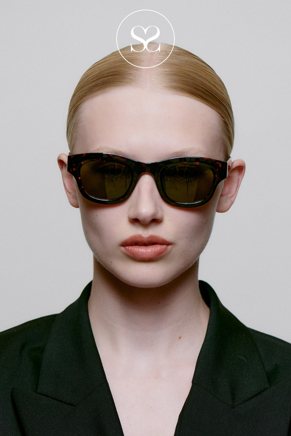 A.KJAEBEDE LANE DEMI TORTOISE SUNGLASSES