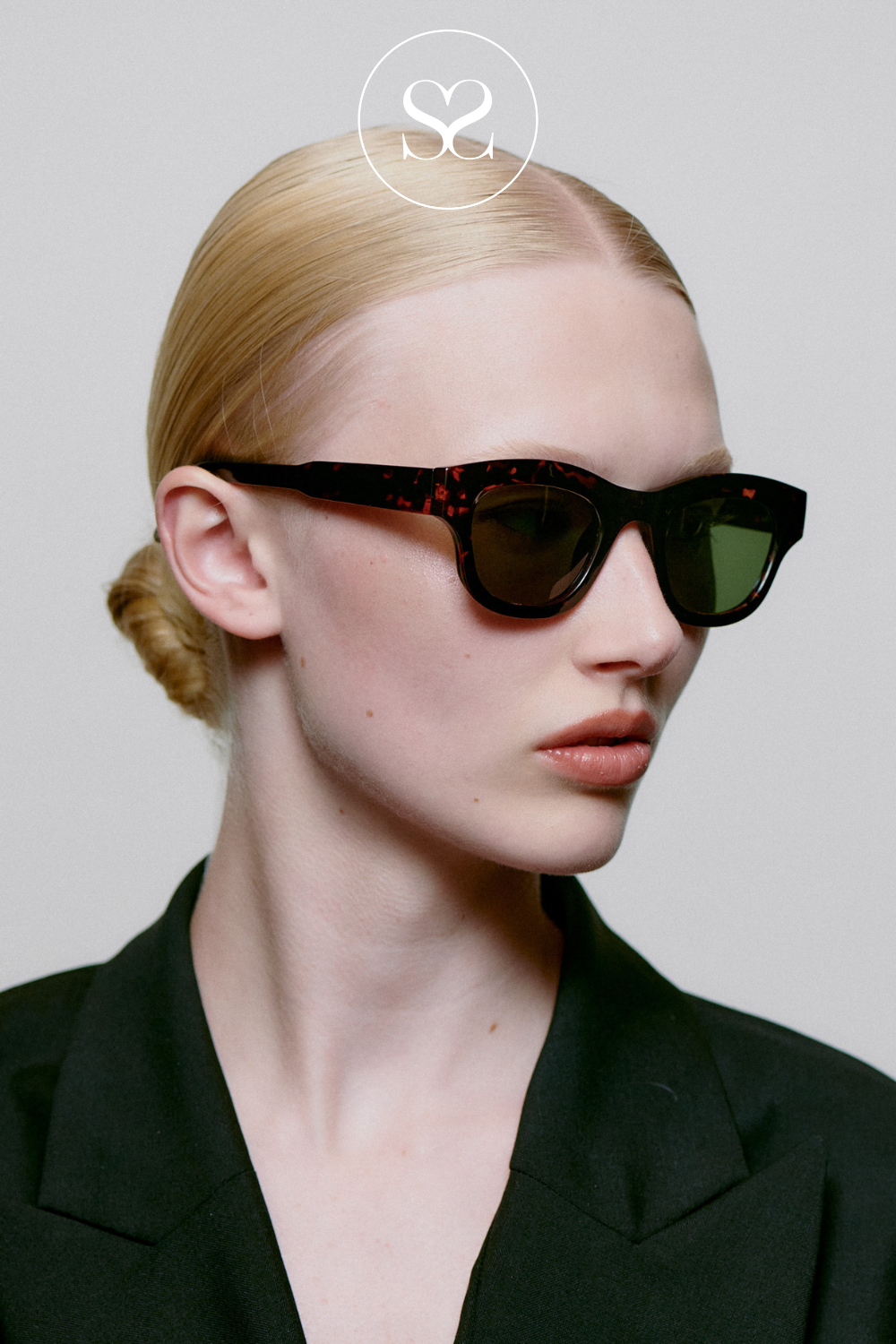 A.KJAEBEDE LANE DEMI TORTOISE SUNGLASSES