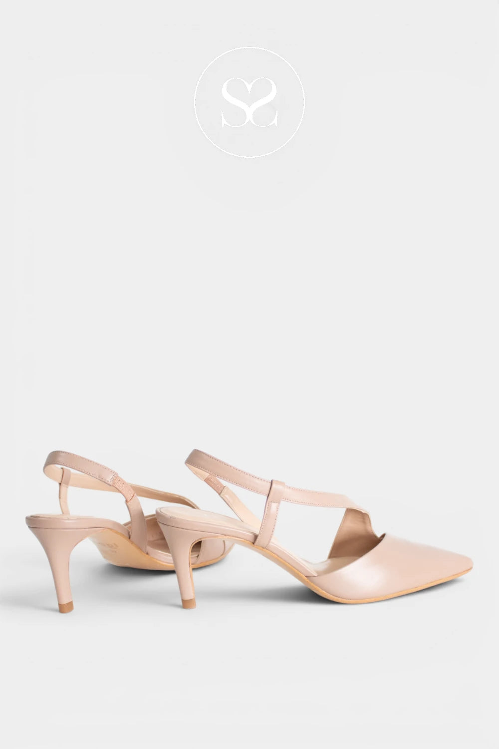 Lodi Taupe Pointed Toe Kitten Heels - Naltom for women - Ireland