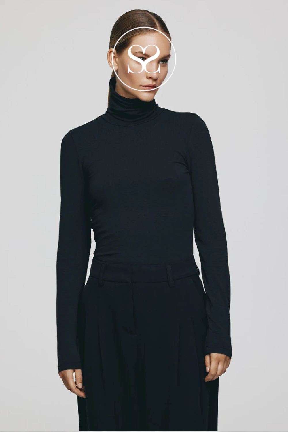 MSCH Copenhagen Black Roll Neck Long Sleeved Top - Betrina