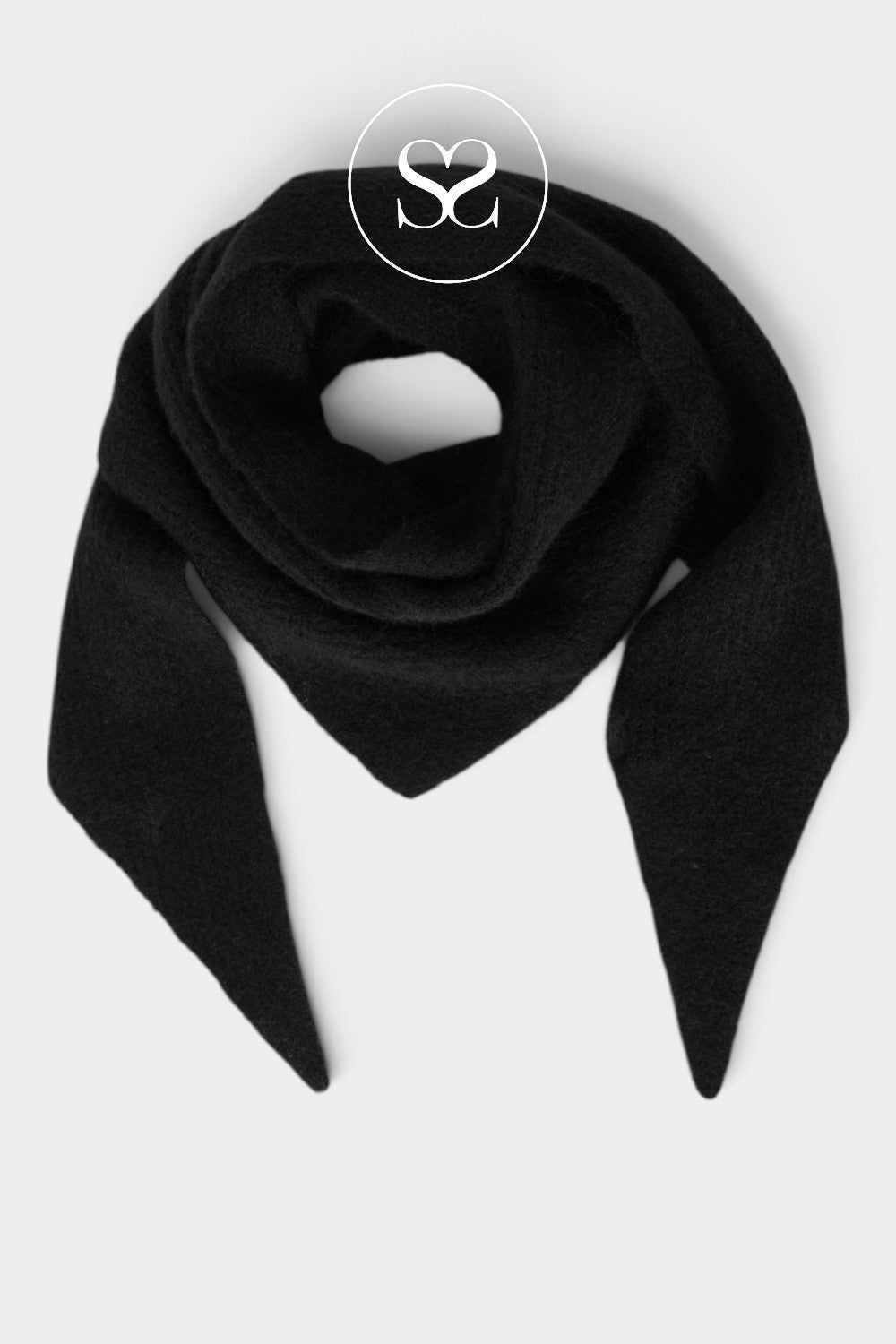 Moss Copenhagen Black Triangle Scarf - Bondie Hope