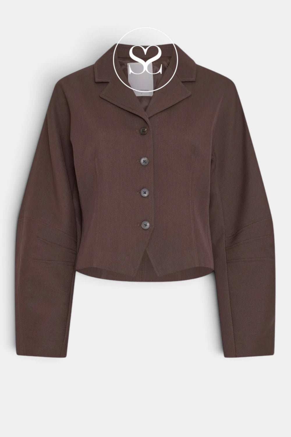 Brown Cropped Jacket - Lauretta