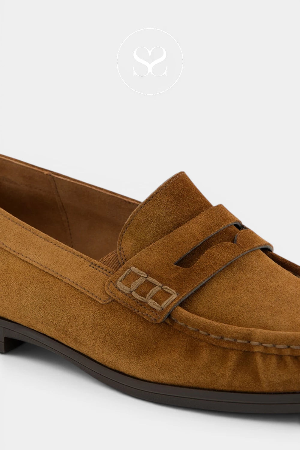 Paul Green Traditional penny loafer design featuring a front saddle strap and small metal trim detail - ireland