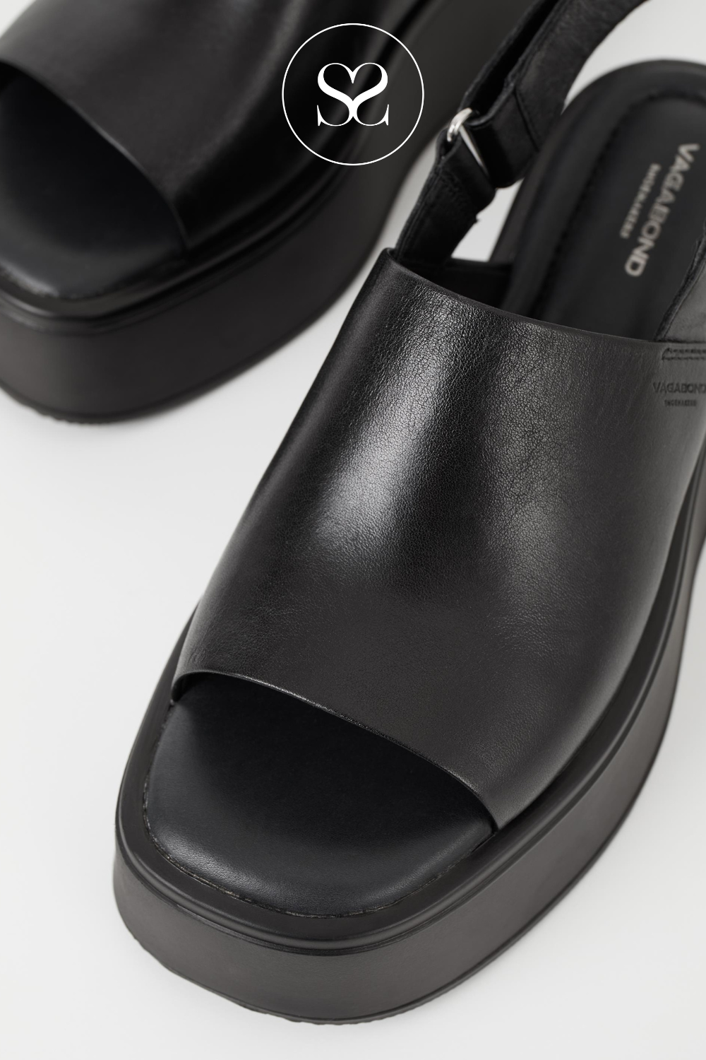 comfortable black chunky sandals Ireland
