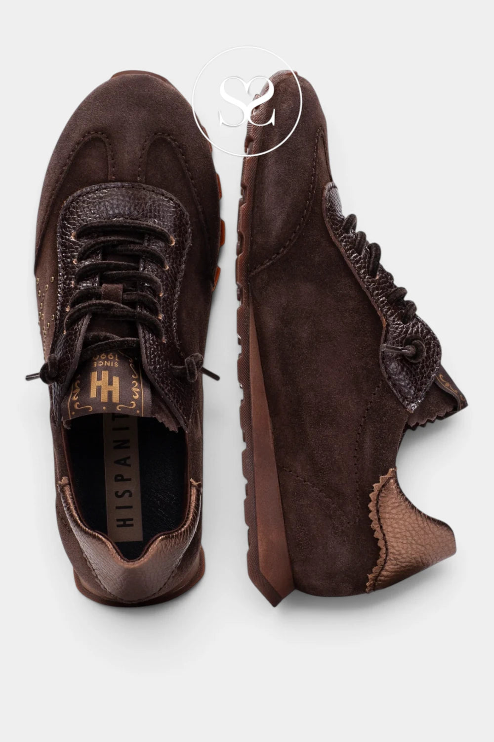 Hispanitas Brown Suede Slip-on Trainers - HI264964