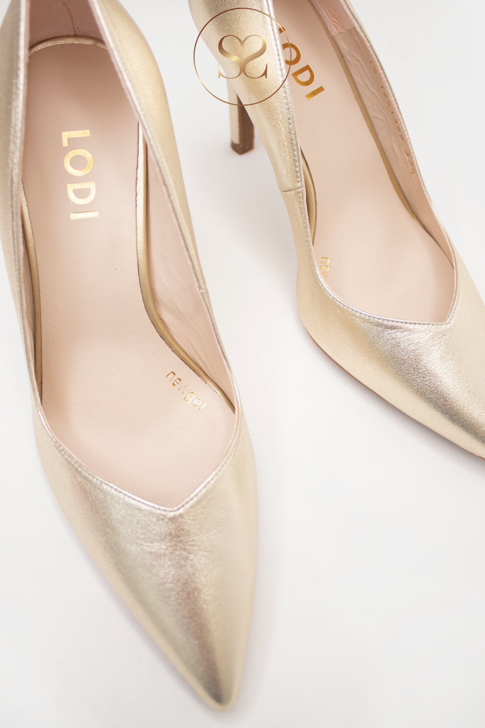 LODI RABOT-GO 22 GOLD LEATHER - HIGH HEEL COURT SHOES