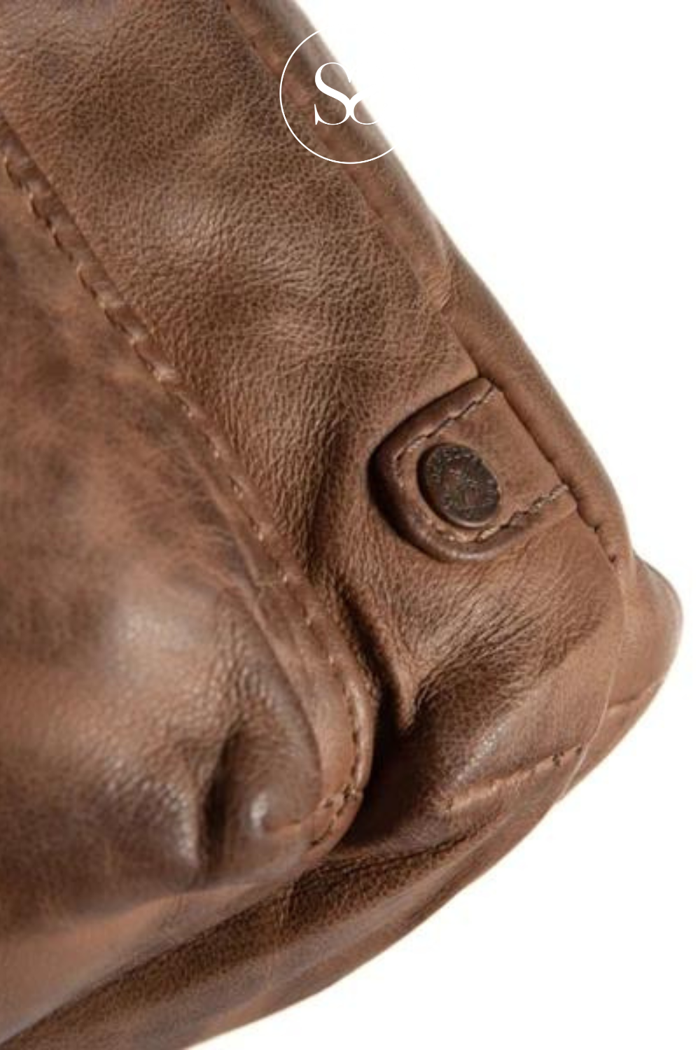 DEPECHE 15350 BROWN LEATHER CROSSBODY BAG WITH FRONT ZIP POCKET AND TWO SMALLER ADDITIONAL POCKETS