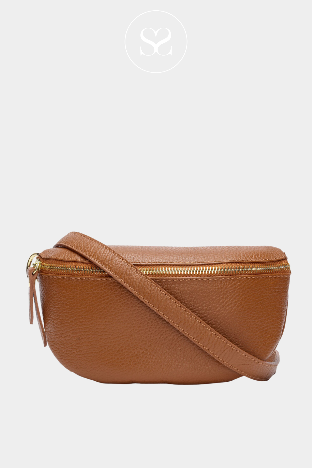 ELIE BEAUMONT SLING BAG TAN LEATHER