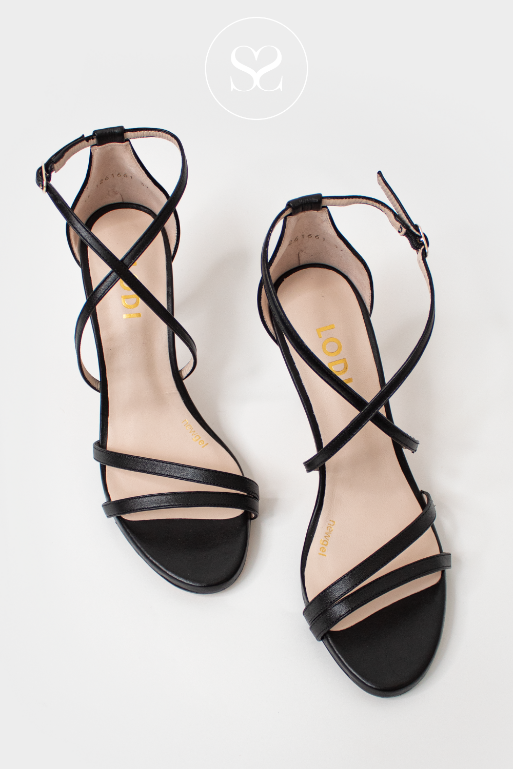 LODI BLACK INRIKO HIGH HEEL SANDALS WITH CRISS CROSS SANDALS