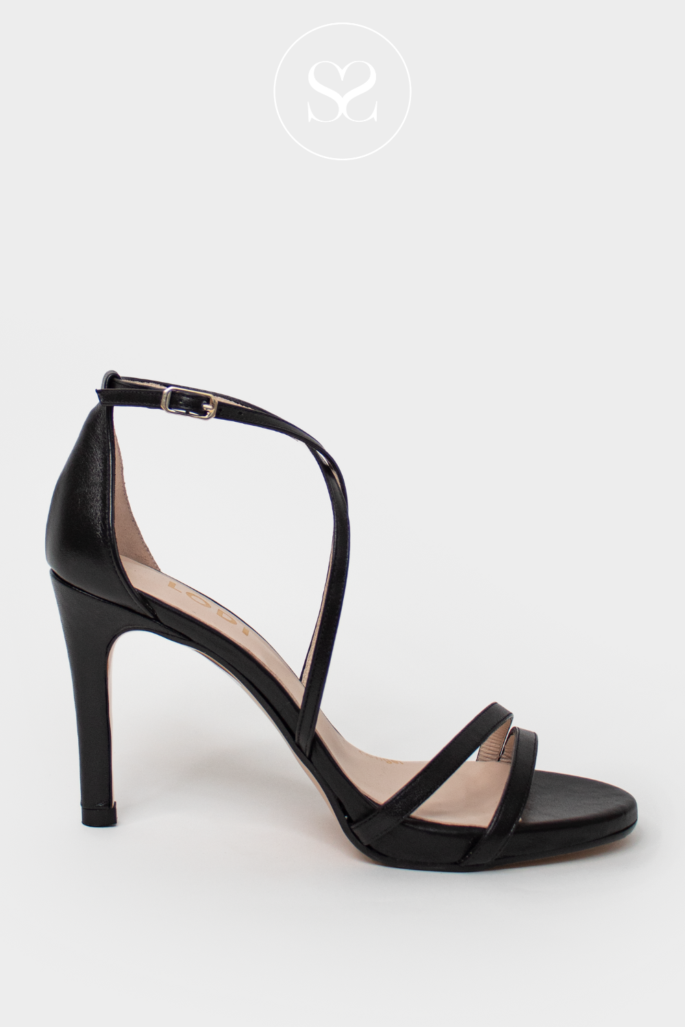 LODI BLACK INRIKO HIGH HEEL SANDALS WITH CRISS CROSS SANDALS