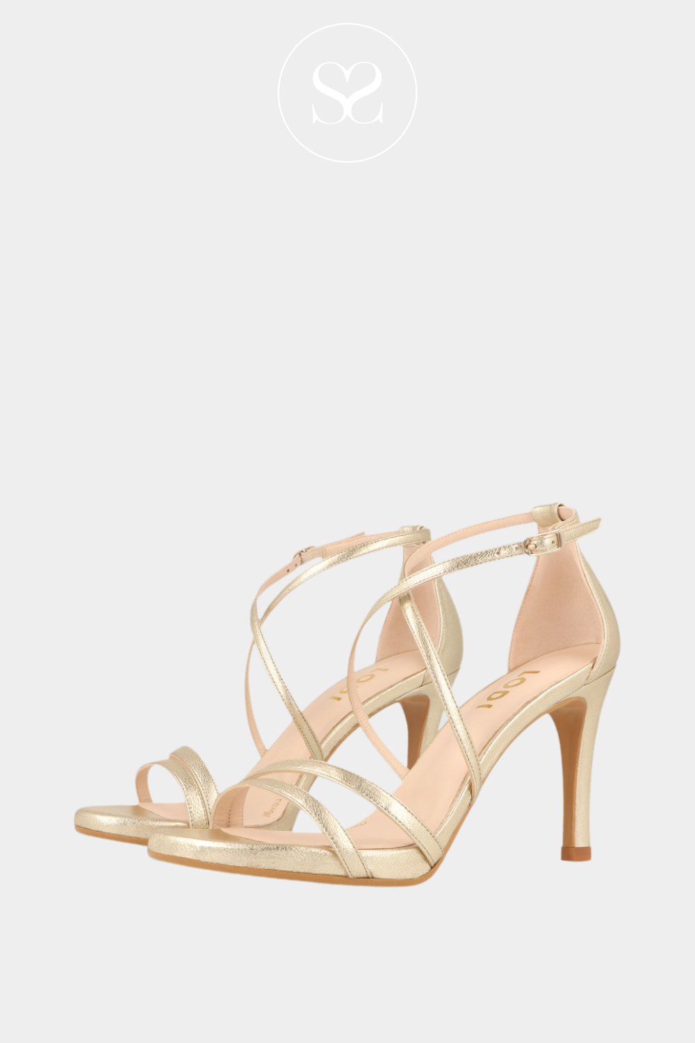 LODI INRIKO GOLD STRAPPY SANDALS