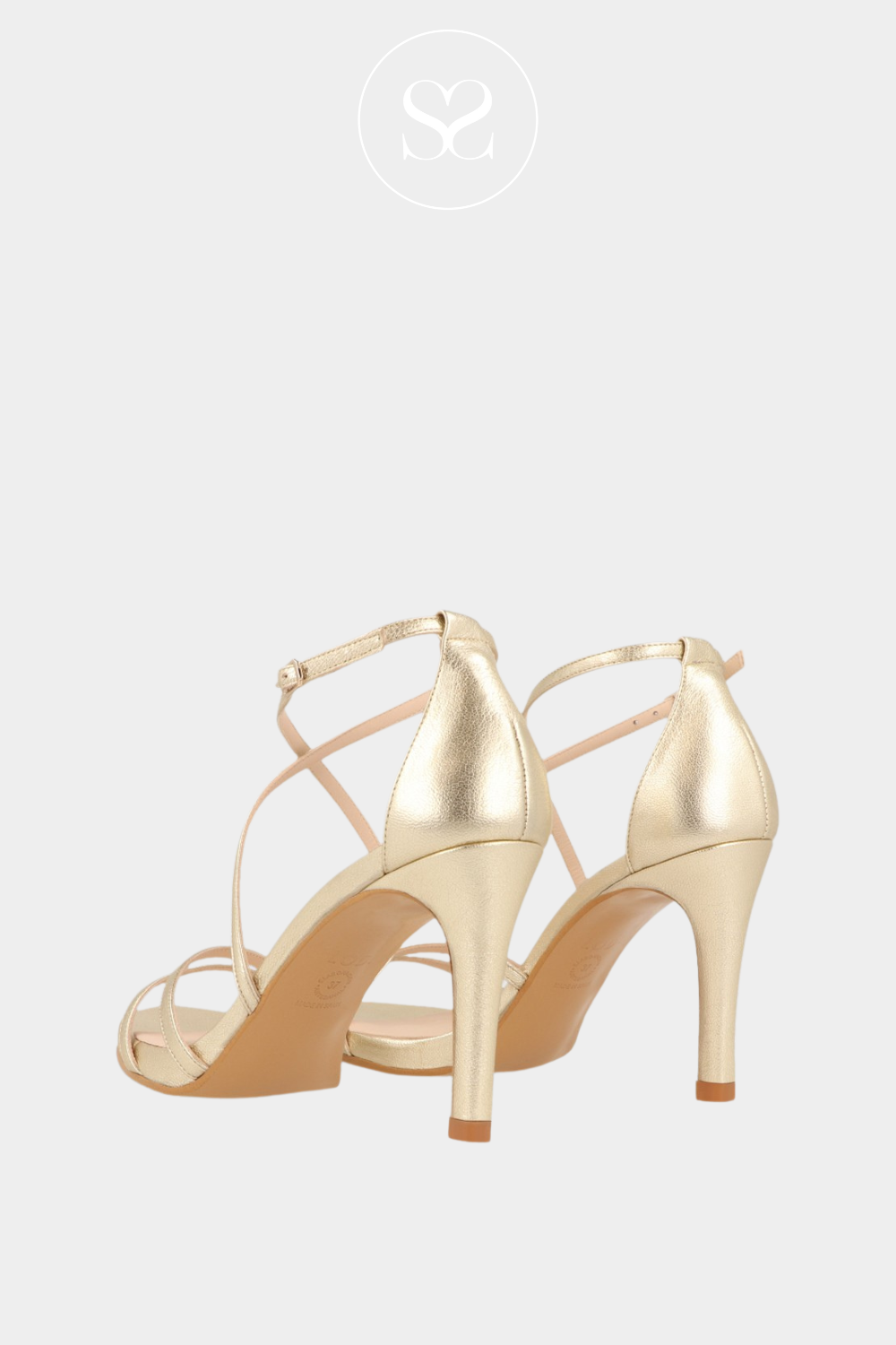 LODI INRIKO GOLD STRAPPY SANDALS