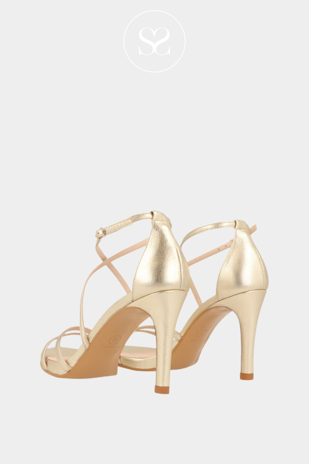  LODI INRIKO GOLD STRAPPY SANDALS