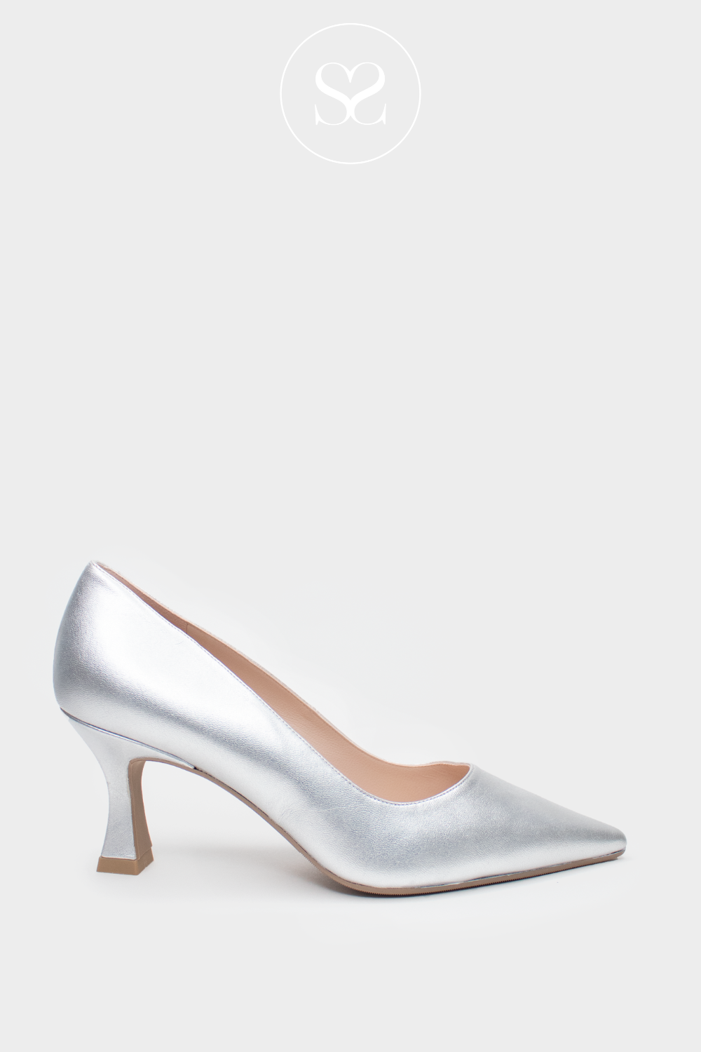 LODI JONA SILVER MID HEELS WITH GEL INSOLE