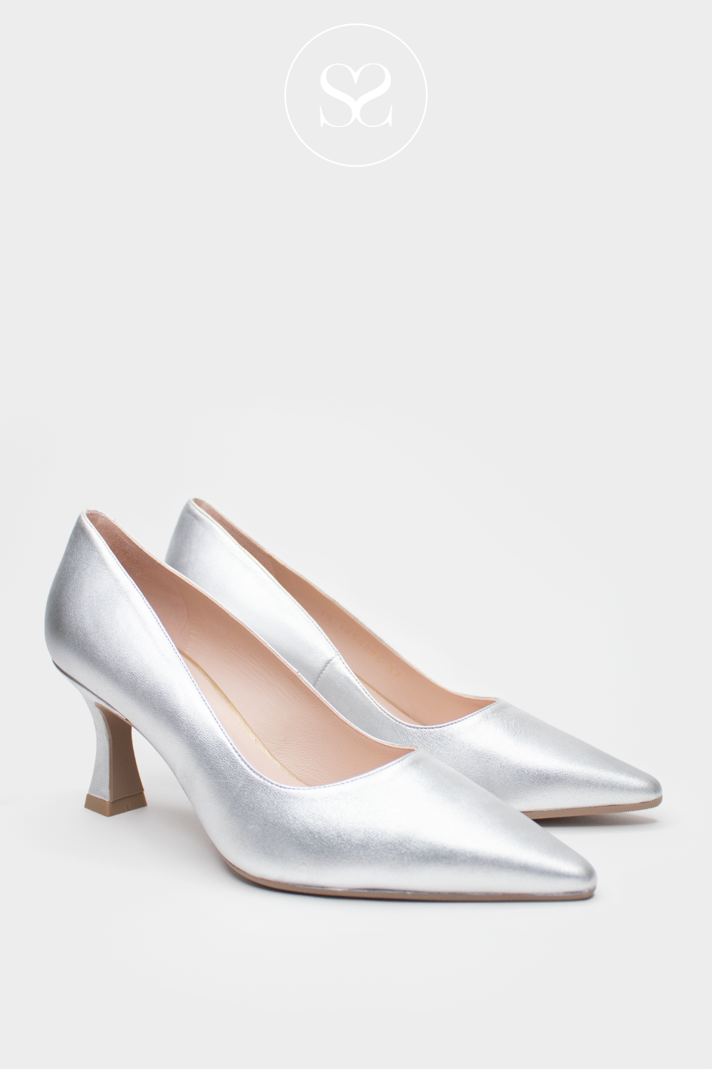 LODI JONA SILVER MID HEELS WITH GEL INSOLE