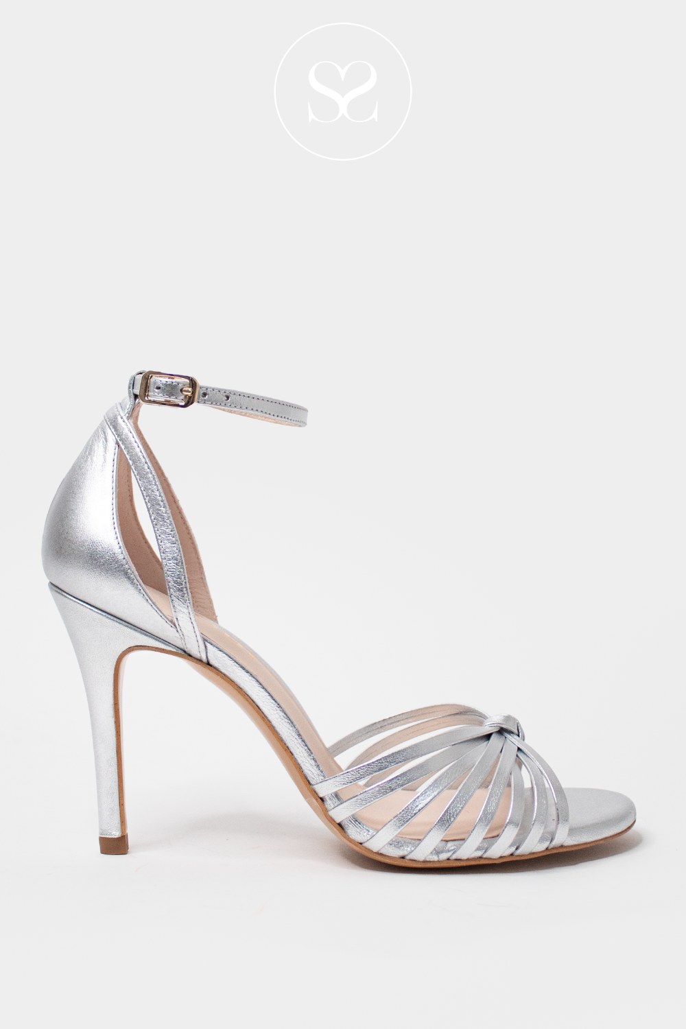 Strappy hot sale sandals silver