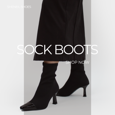 Shop black sock boots online in Ireland at Sheneil Shoes. Comfortable dressy sock boots with fast delivery.