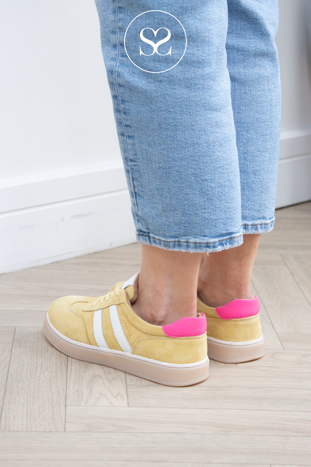 DRILLEYS Lemon (Mellow Yellow) Retro Trainers SEVENTY FIVE