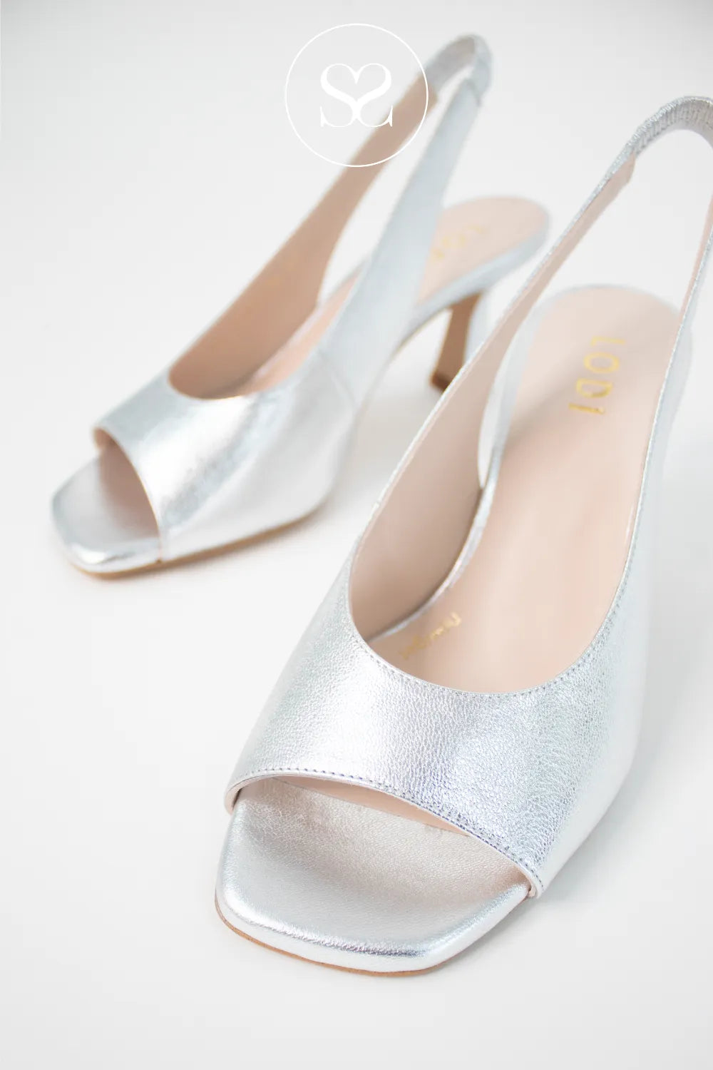 LODI Silver Slingback Sandals - LUDVIG Soft gel-cushioned insole providing premium comfort with every step.