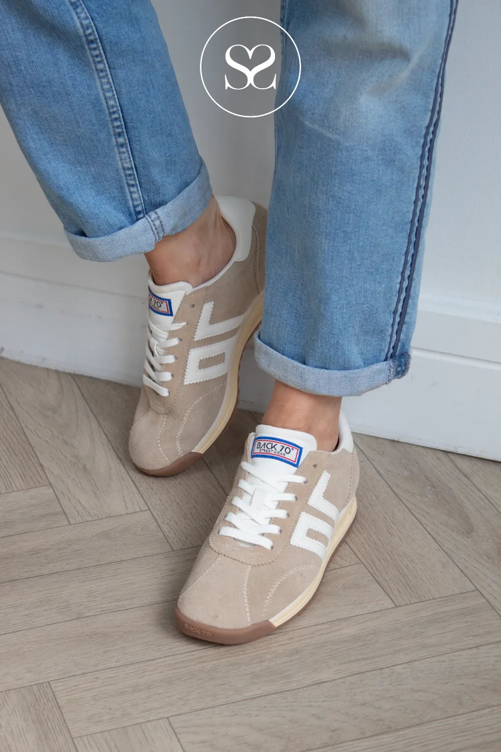 BACK70 Taupe Retro Trainers - Jogger
