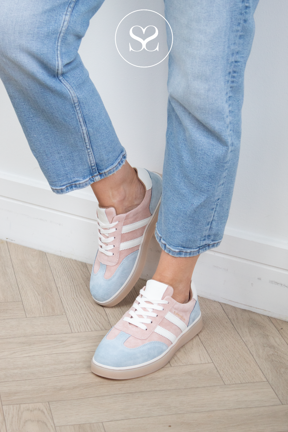 DRILLEYS Pink (Spring Pastel ) Retro Trainers SEVENTY FIVE