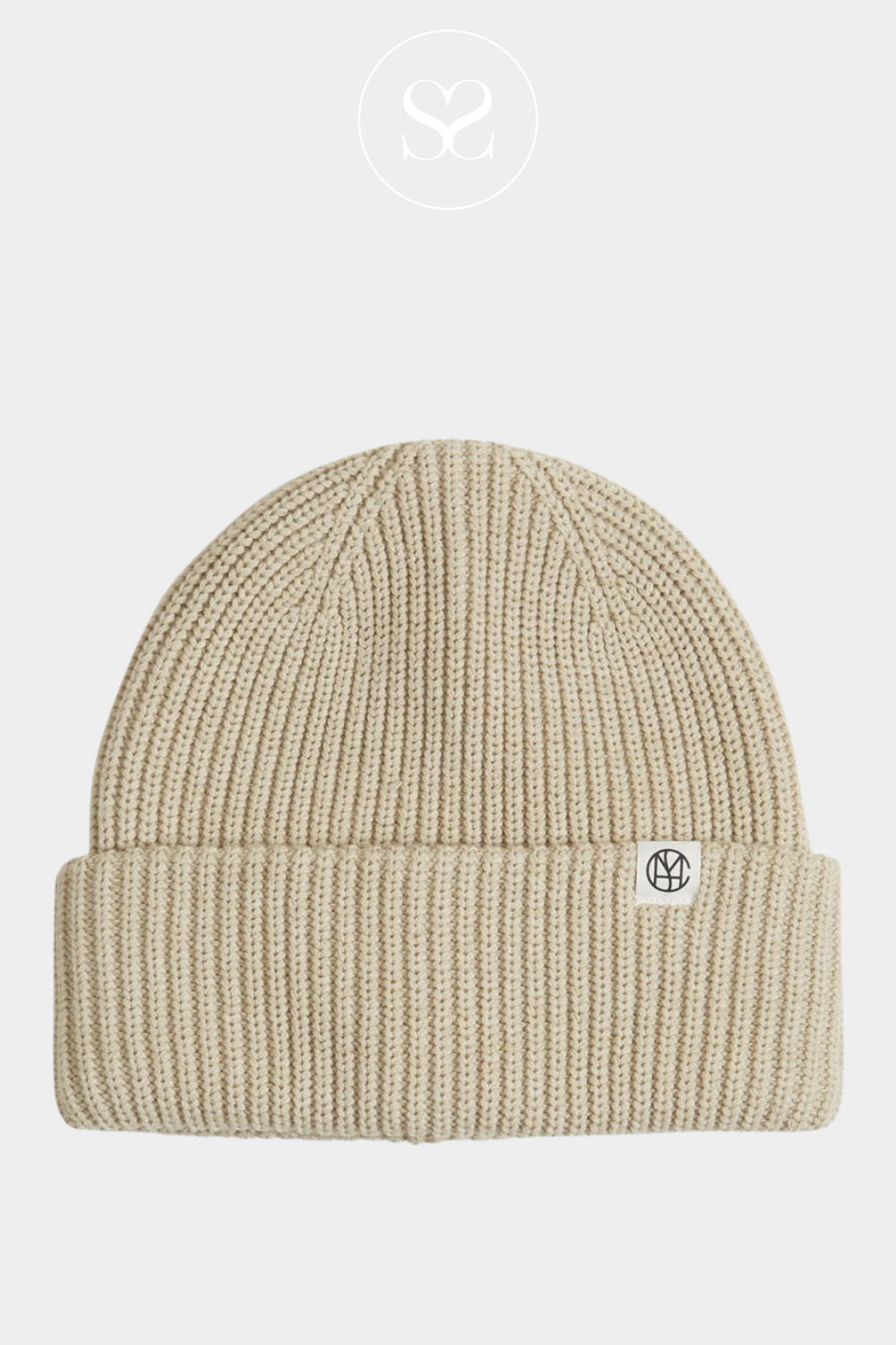 MOSS COPENHAGEN Beige Beanie Hat - Rachelle