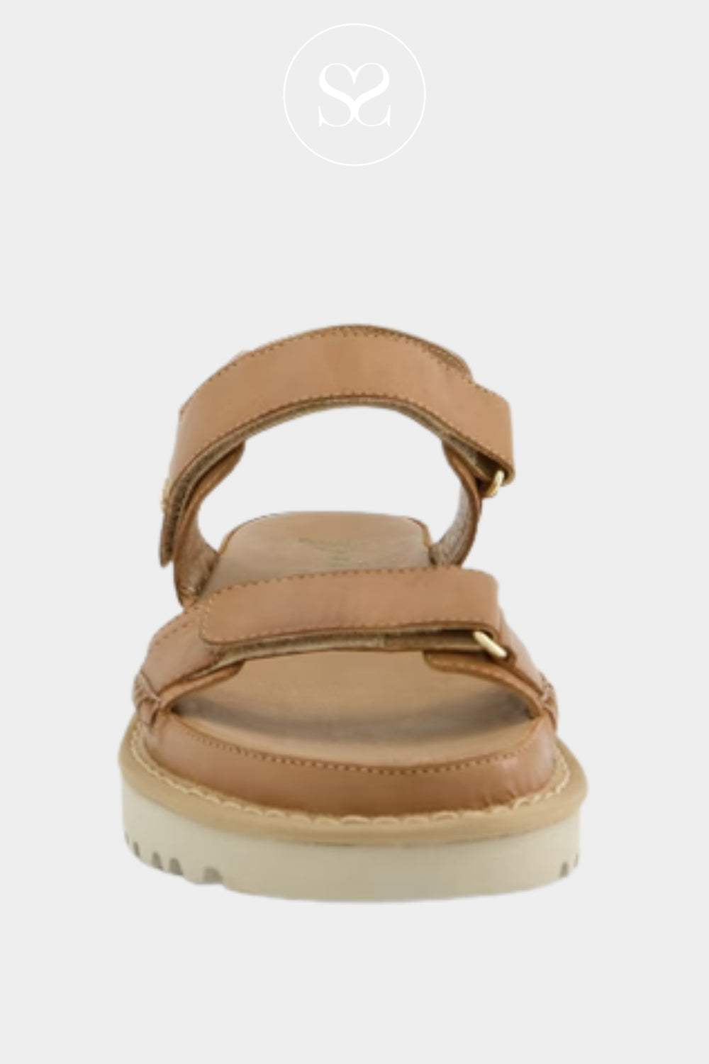 Paul Green Tan Leather Walking Sandals - 6175-029