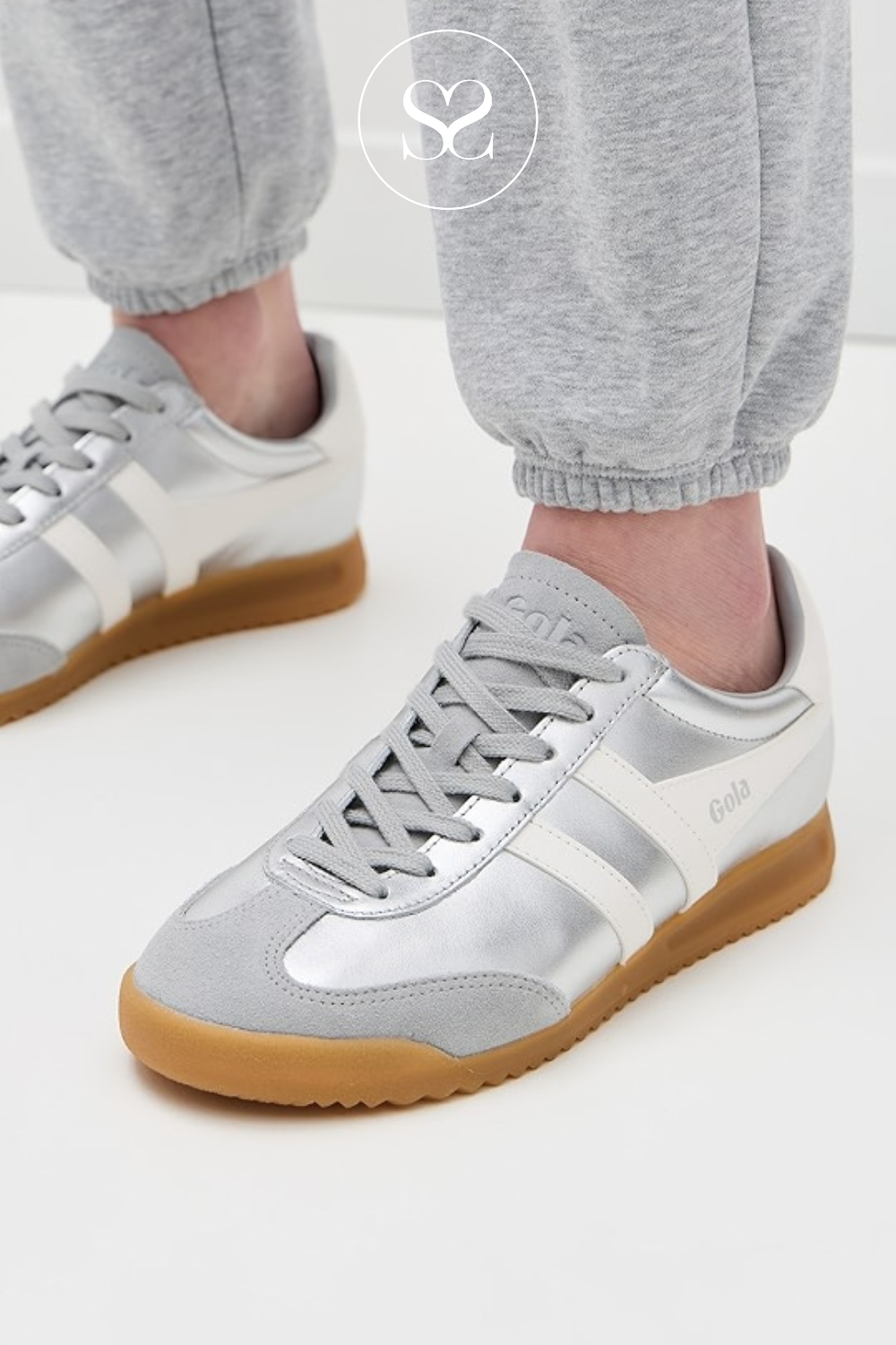 GOLA TORPEDO GLIMMER CLB742JW SILVER/OFF WHITE TRAINERS
