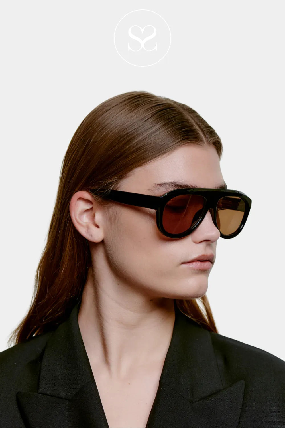 A.KJAERBEDE Black Sunglasses -Rio