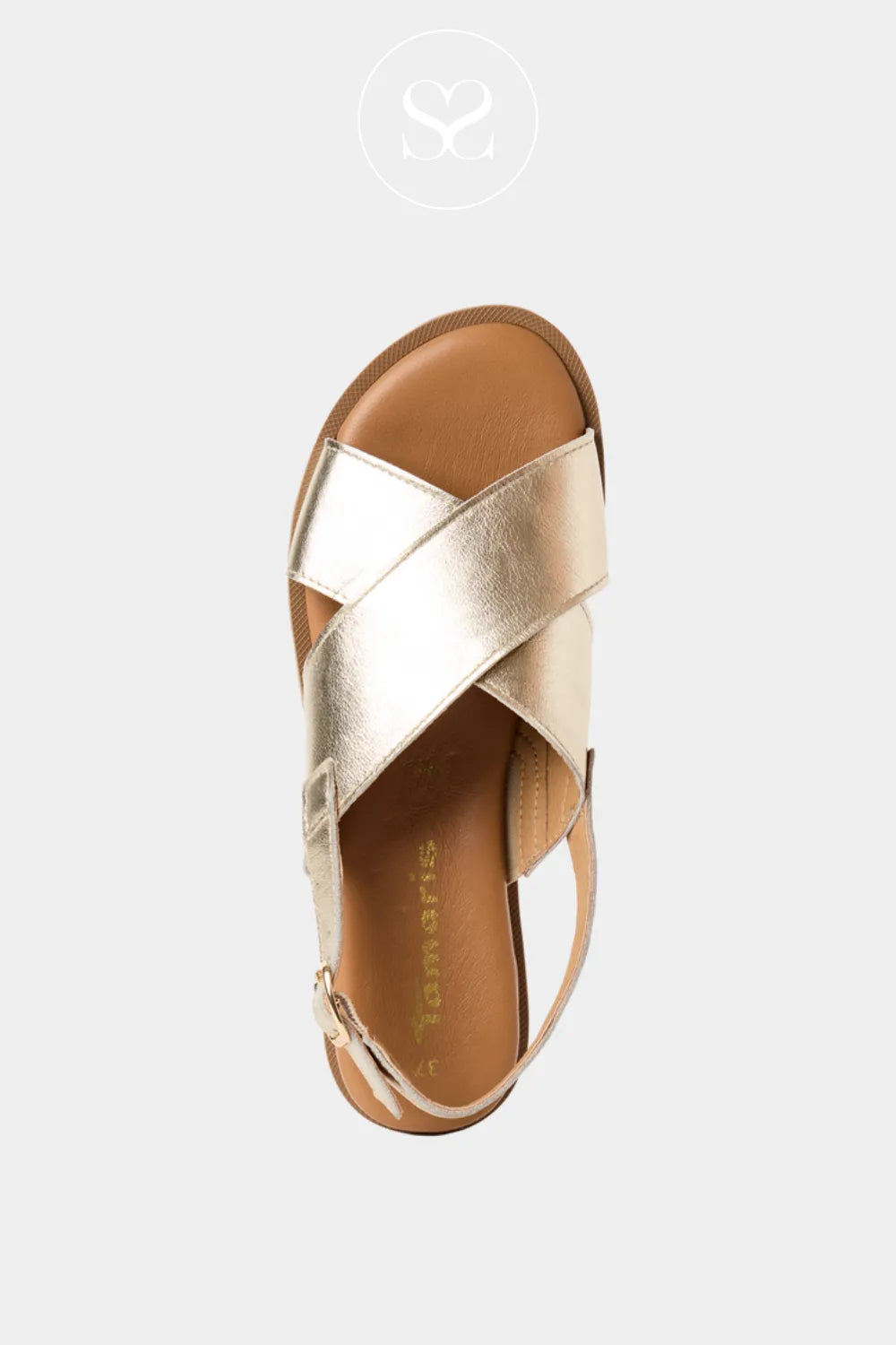 Tamaris Gold Slingback Sandals - 1-28102-44