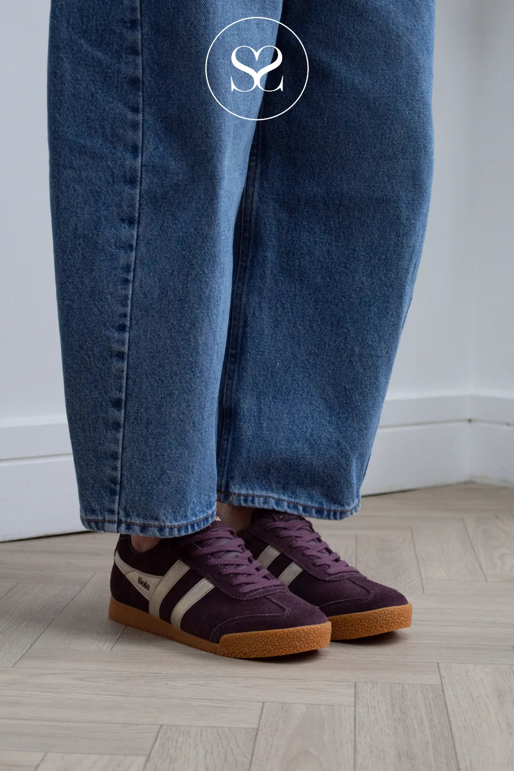 Gola Plum & Gold Trainers - Harrier CLB156LT
