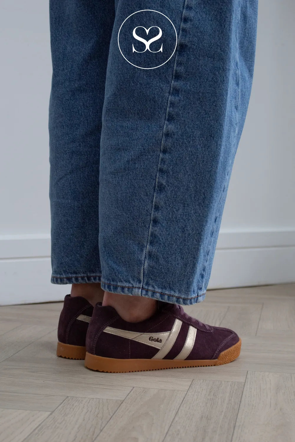 Gola Plum & Gold Trainers - Harrier CLB156LT