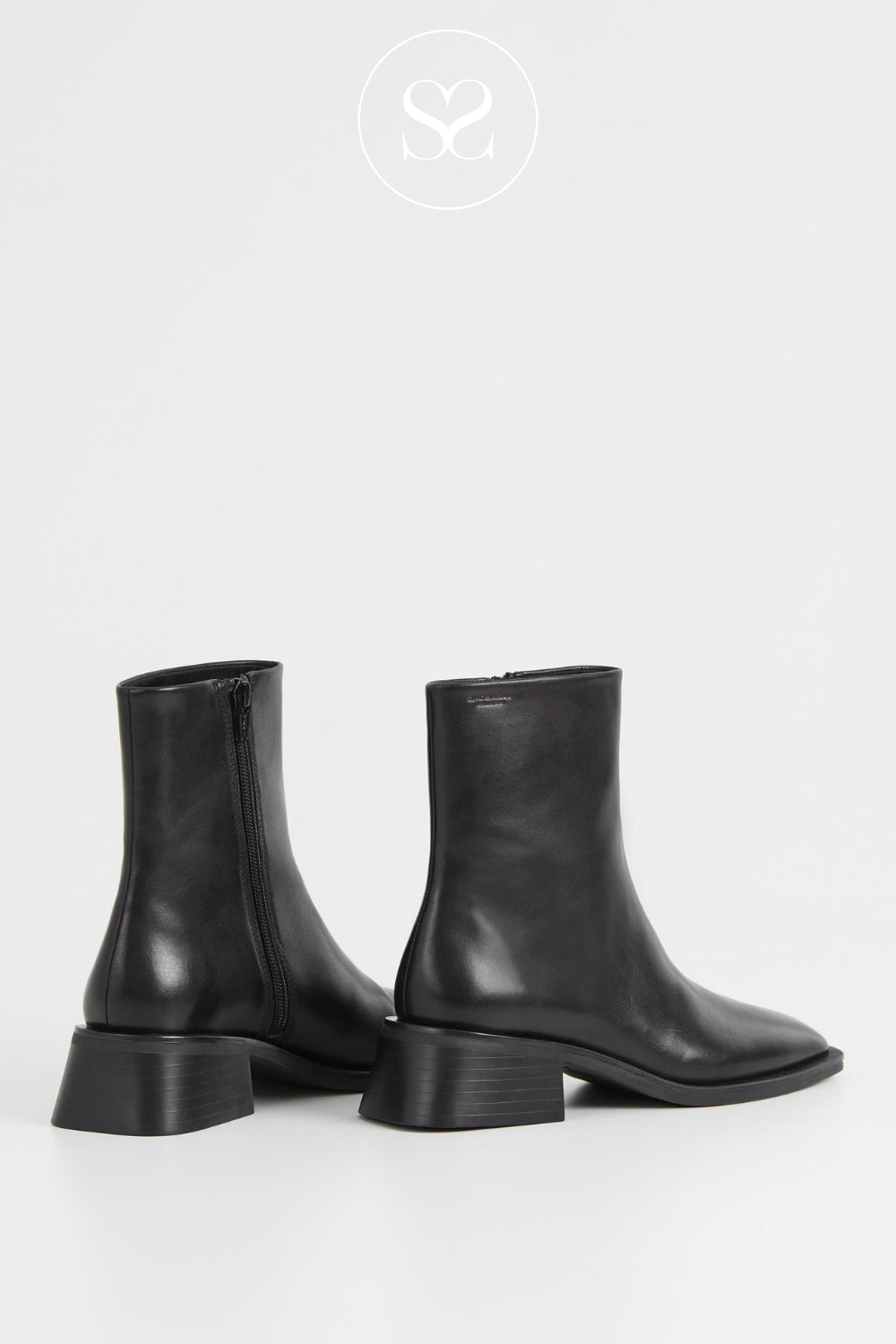 Black leather vagabond blanca boots for women in Ireland