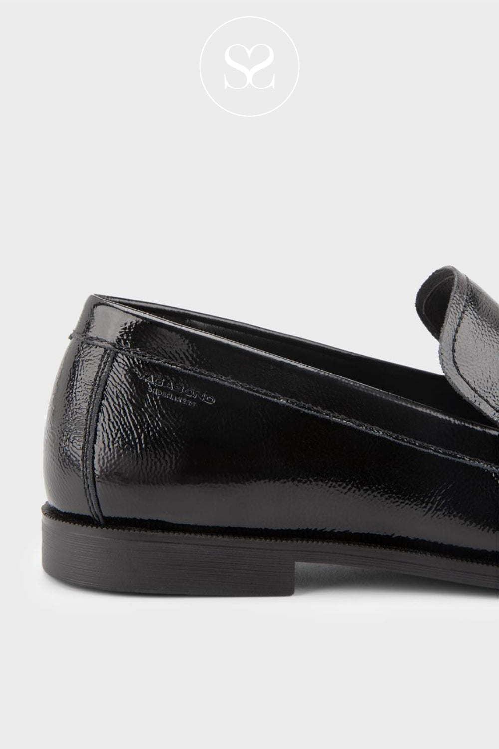 Vagabond Black Patent Leather Loafers - Brandi 6229-060