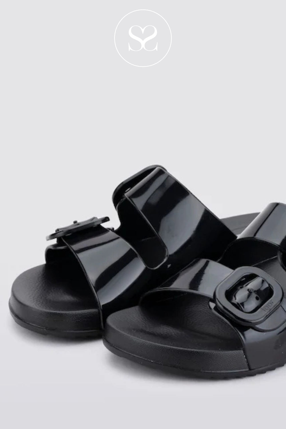 Igor Black Chunky Slider Sandals - Habana Brillo