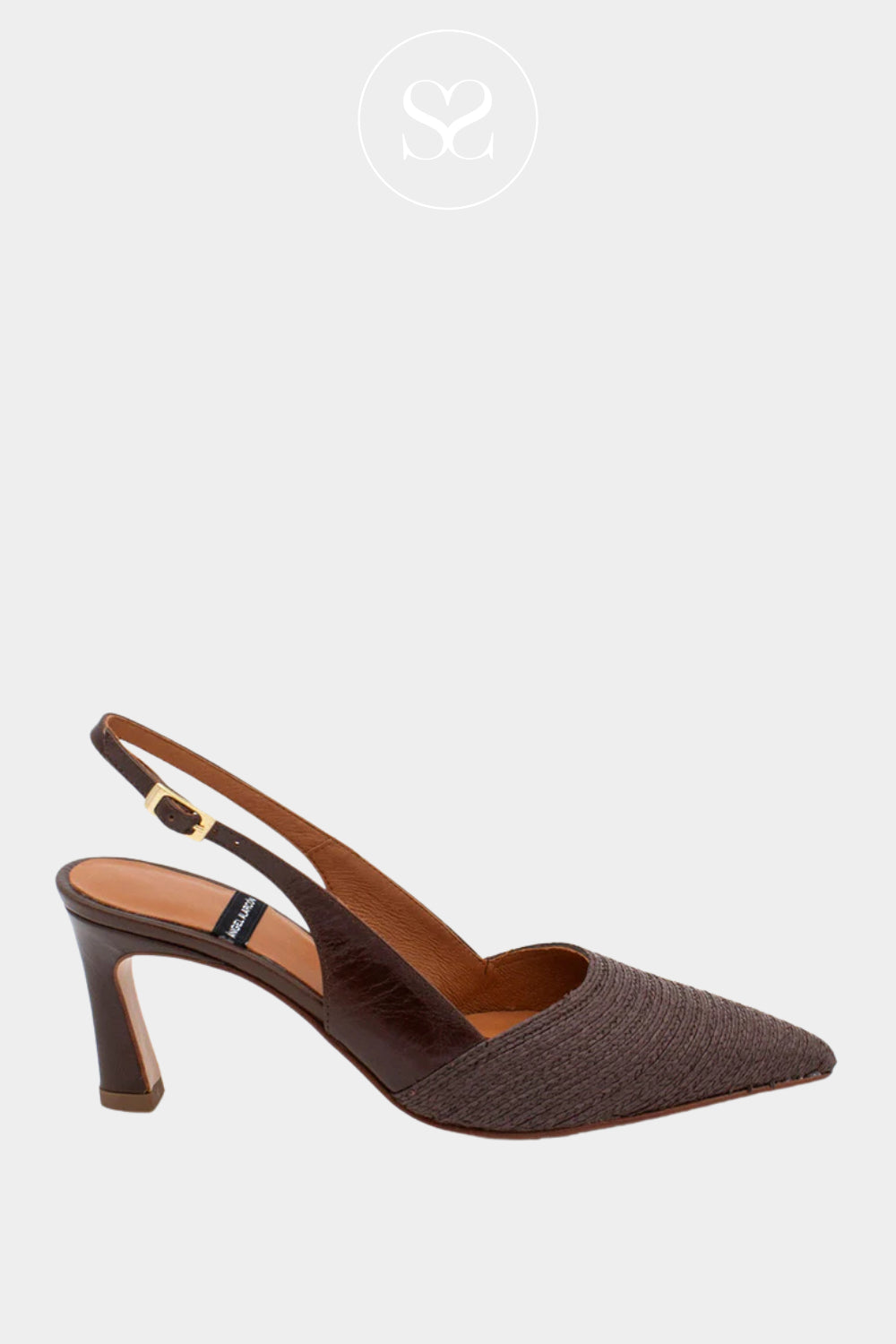 Angel Alarcon Chocolate brown Woven Sling-backs Carola - Ireland