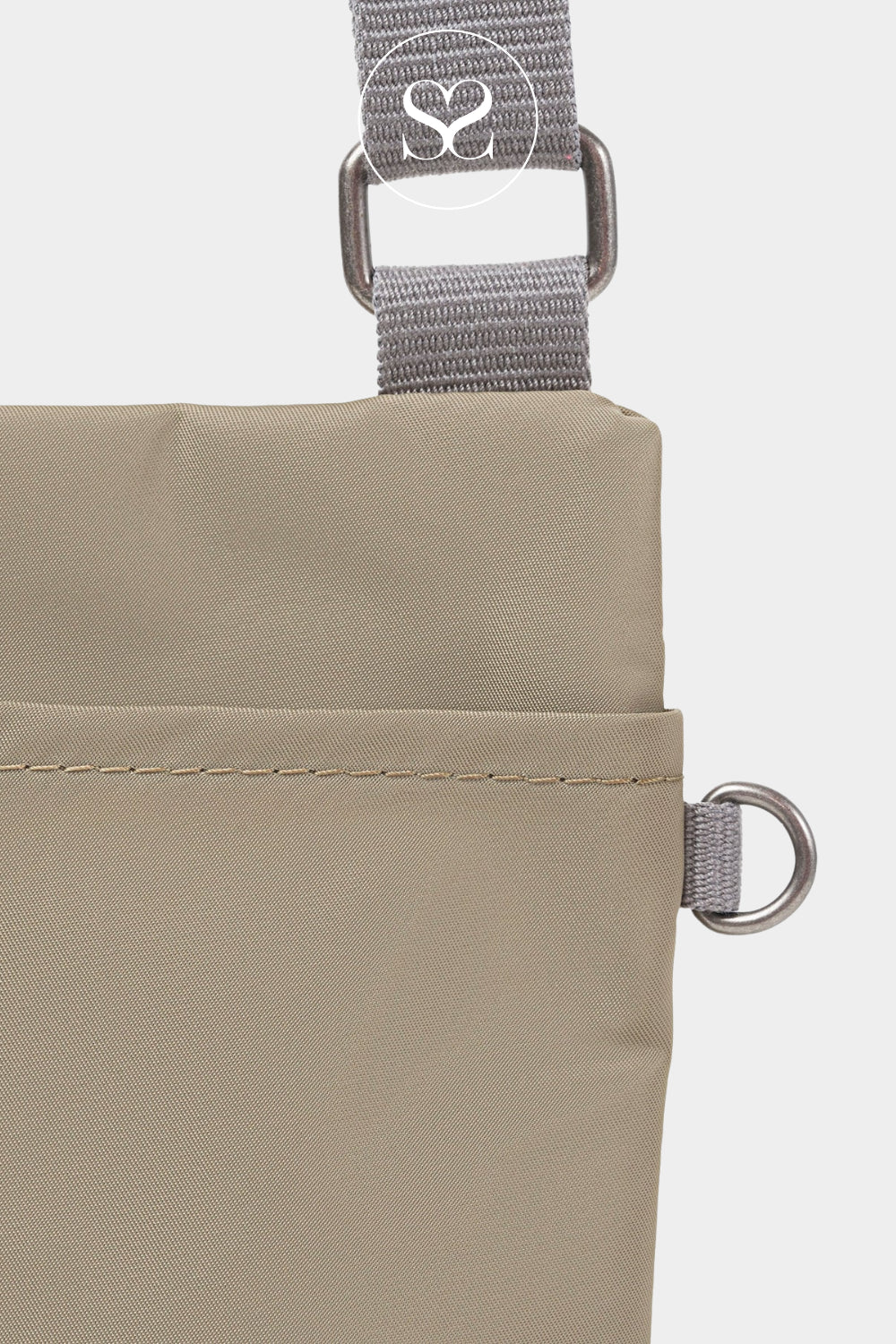Roka Taupe Waterproof Crossbody Messenger Bag - Chelsea B