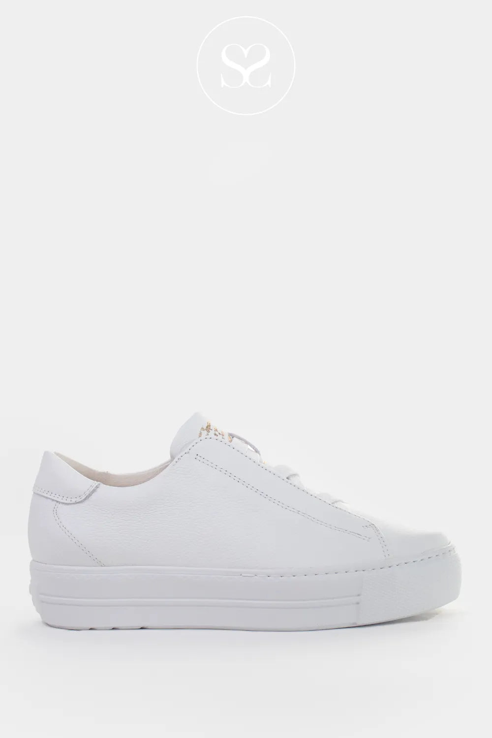 Paul Green White flatform trainers 5529 Lightweight flatform sole for on-trend comfort