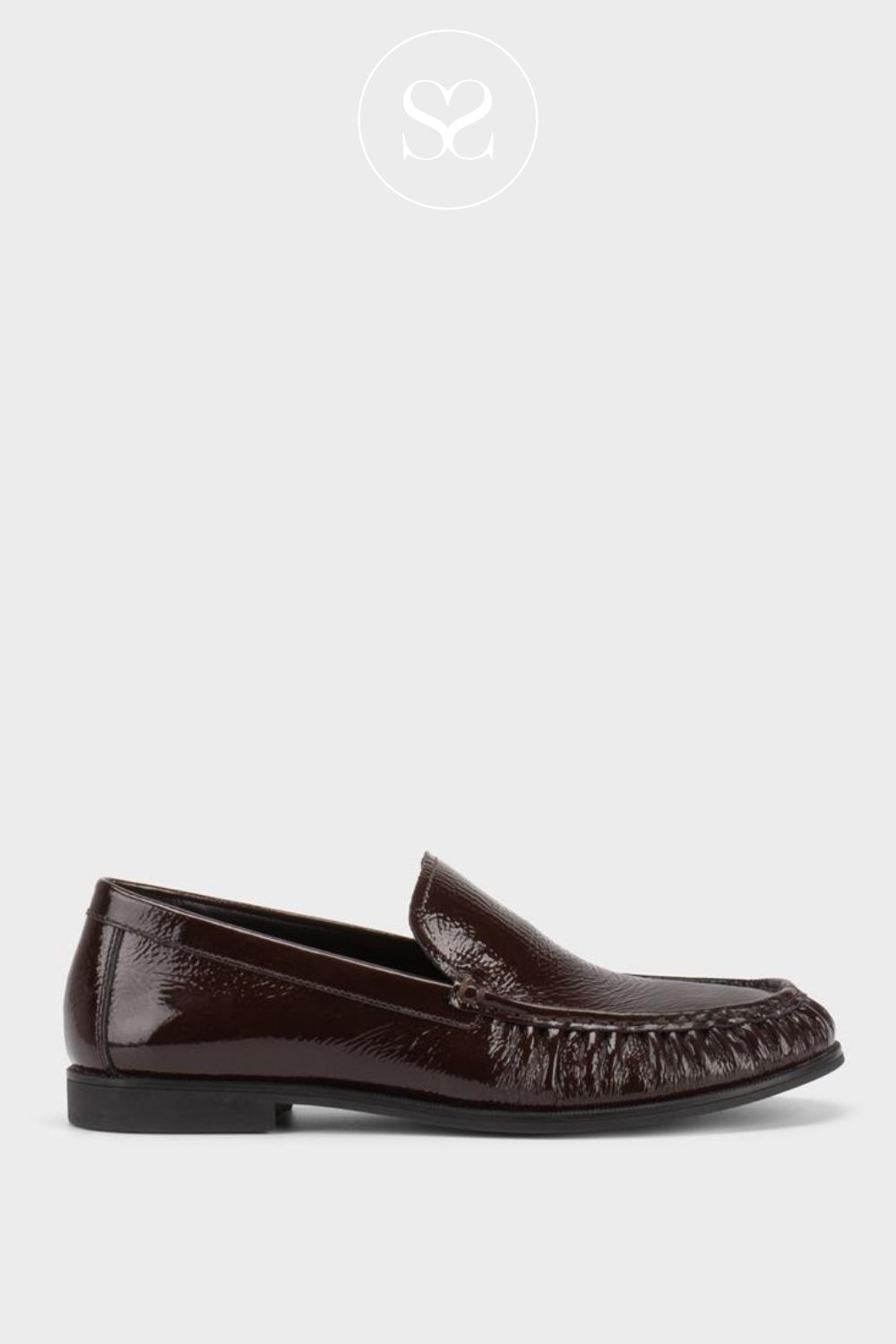 Vagabond Brown Patent Leather Loafers - Brandi 6229-060 Ireland